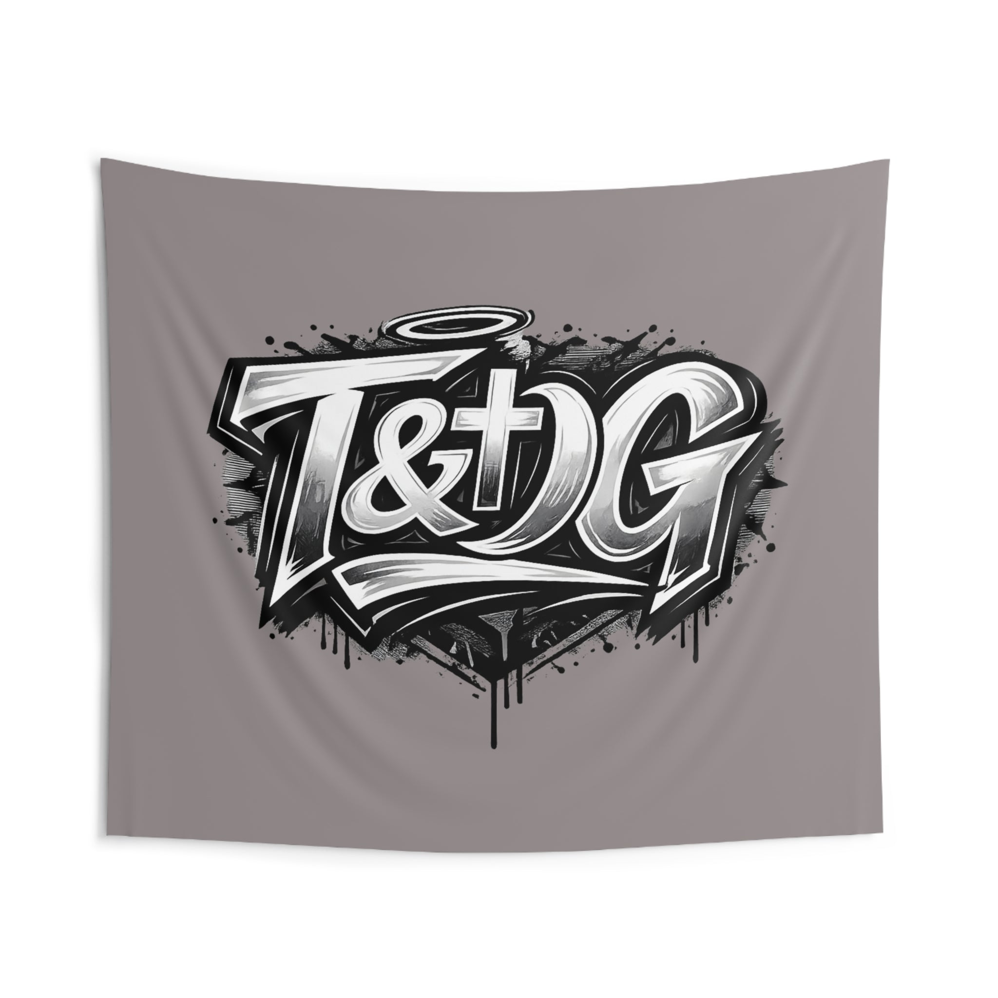 Christian Graffiti Wall Tapestry — 'Walking with Jesus' Prayer & Studio Decor