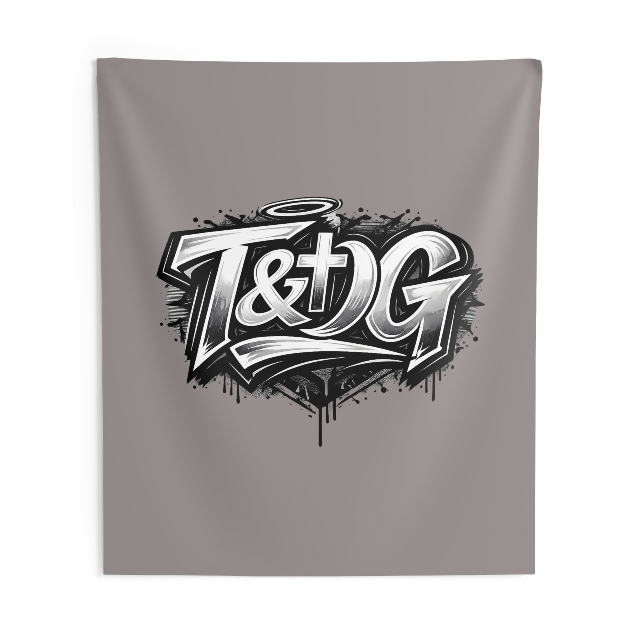 Christian Graffiti Wall Tapestry — 'Walking with Jesus' Prayer & Studio Decor
