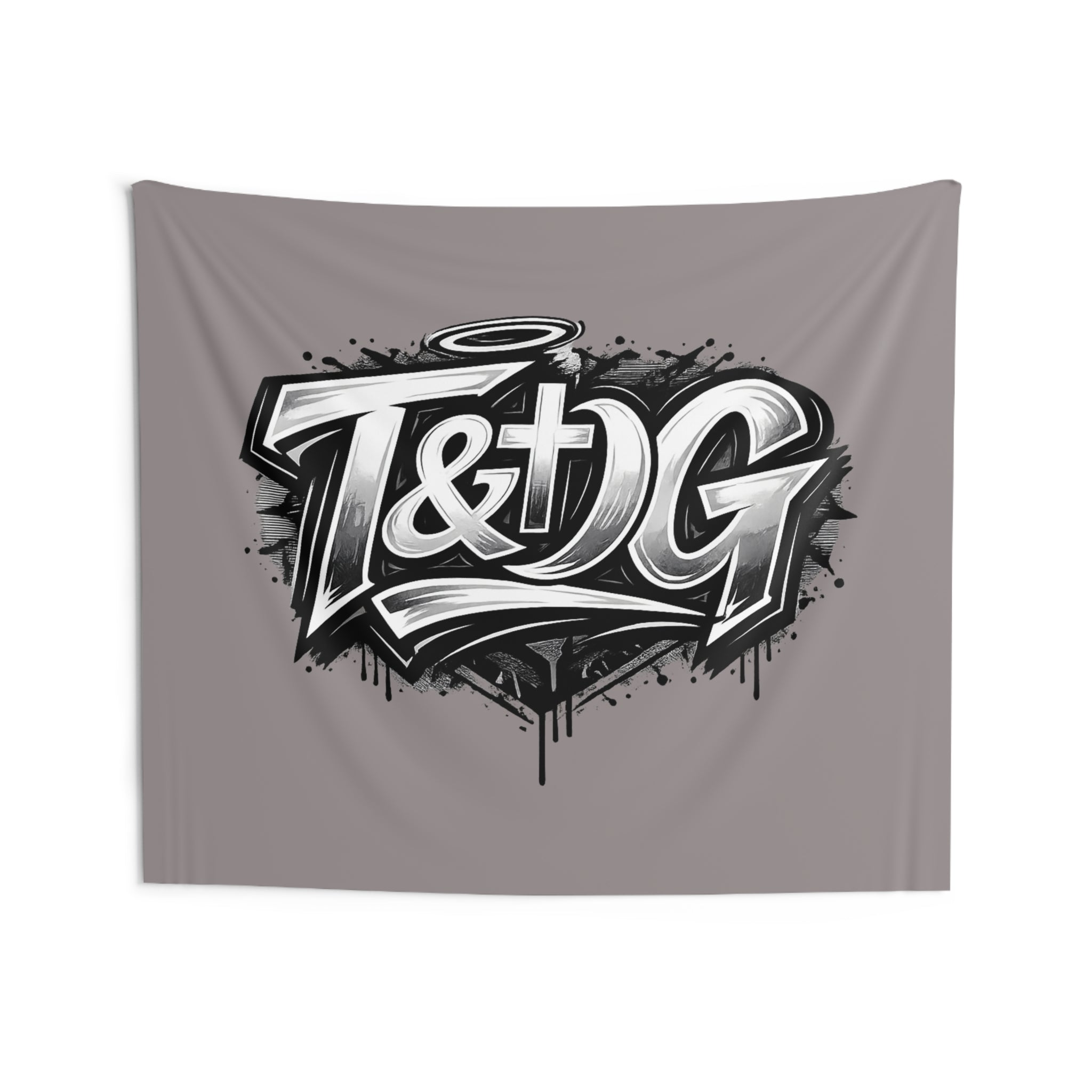 Christian Graffiti Wall Tapestry — 'Walking with Jesus' Prayer & Studio Decor