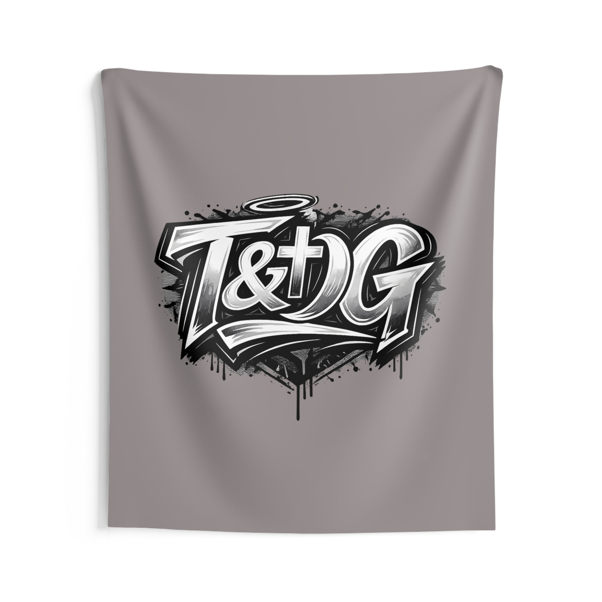 Christian Graffiti Wall Tapestry — 'Walking with Jesus' Prayer & Studio Decor