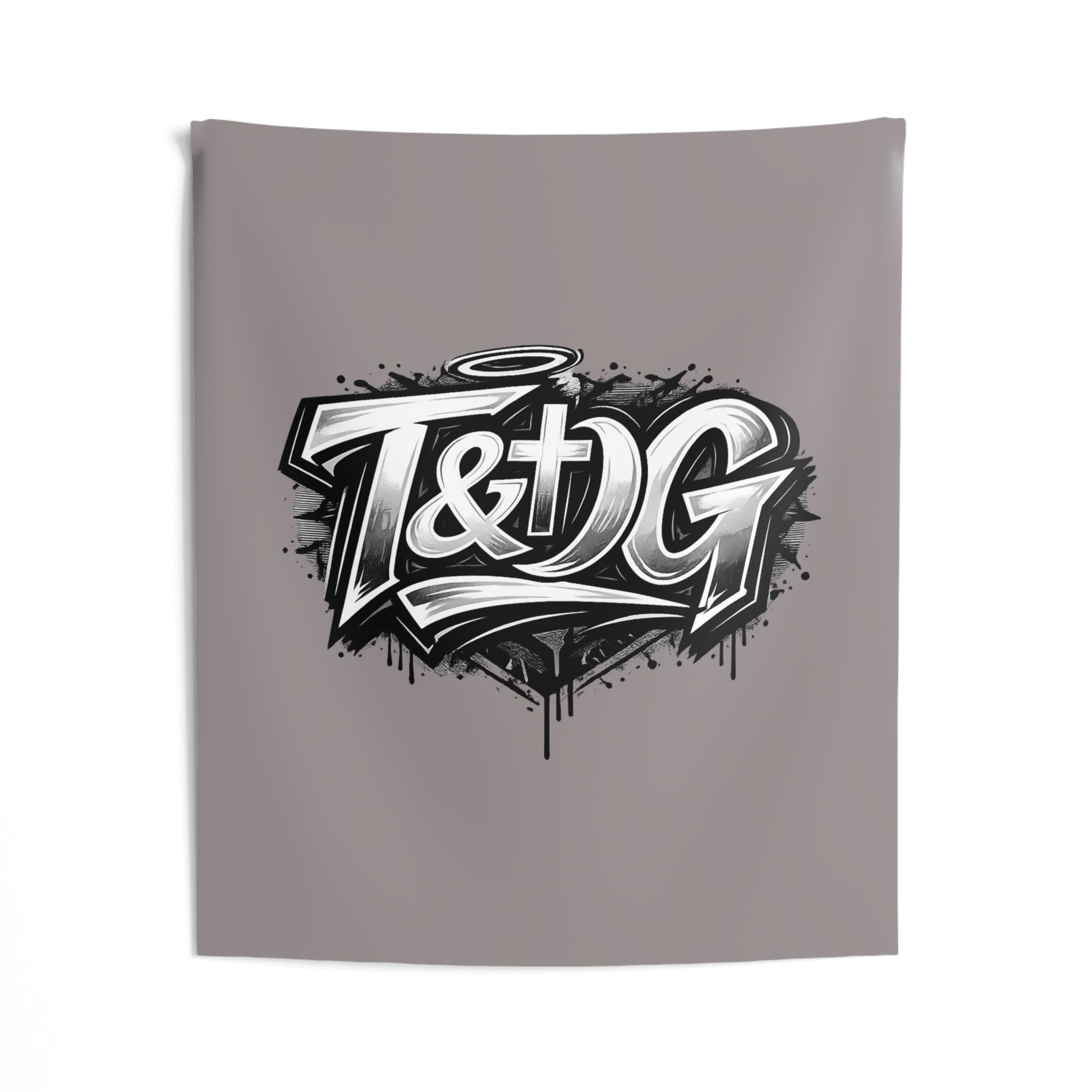 Christian Graffiti Wall Tapestry — 'Walking with Jesus' Prayer & Studio Decor
