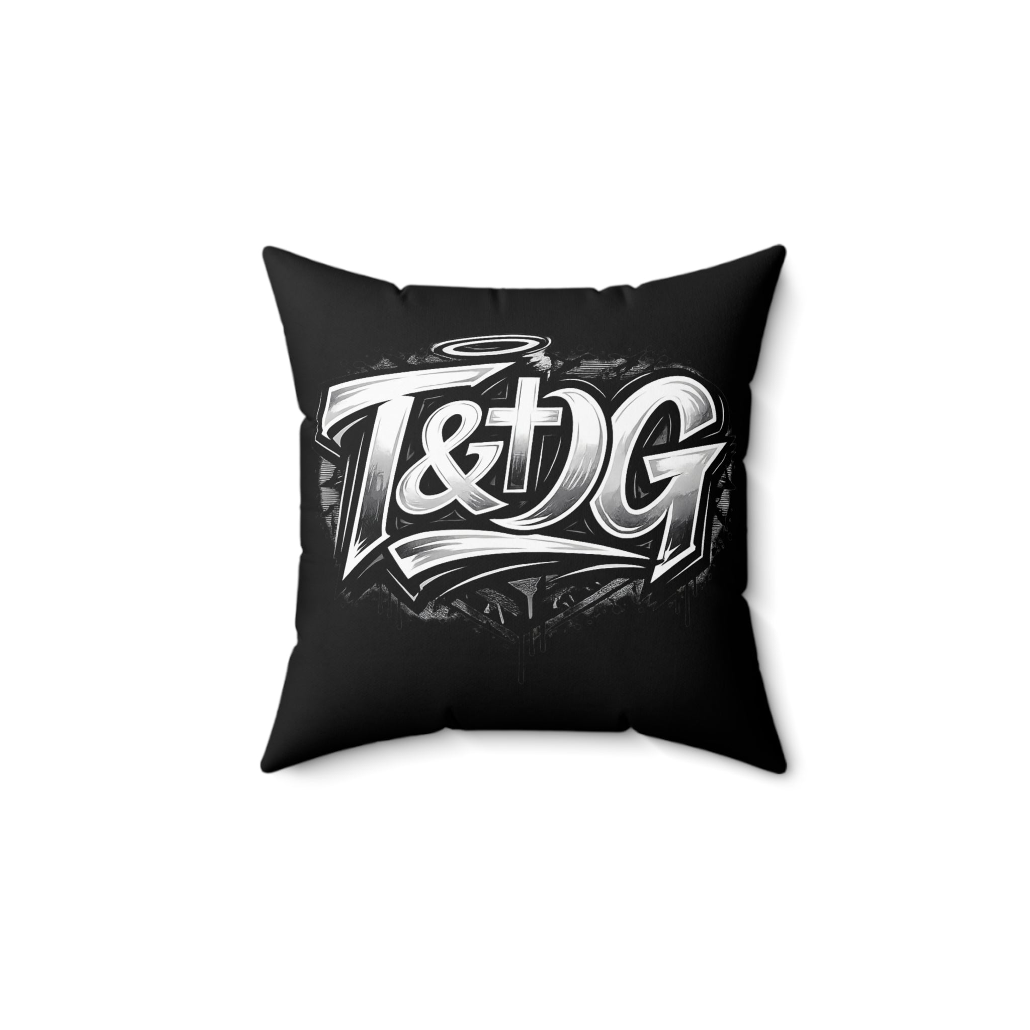 Faith-Inspired Throw Pillow — "T&OG" Christian Decorative Pillow