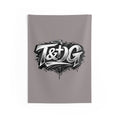 Christian Graffiti Wall Tapestry — 'Walking with Jesus' Prayer & Studio Decor