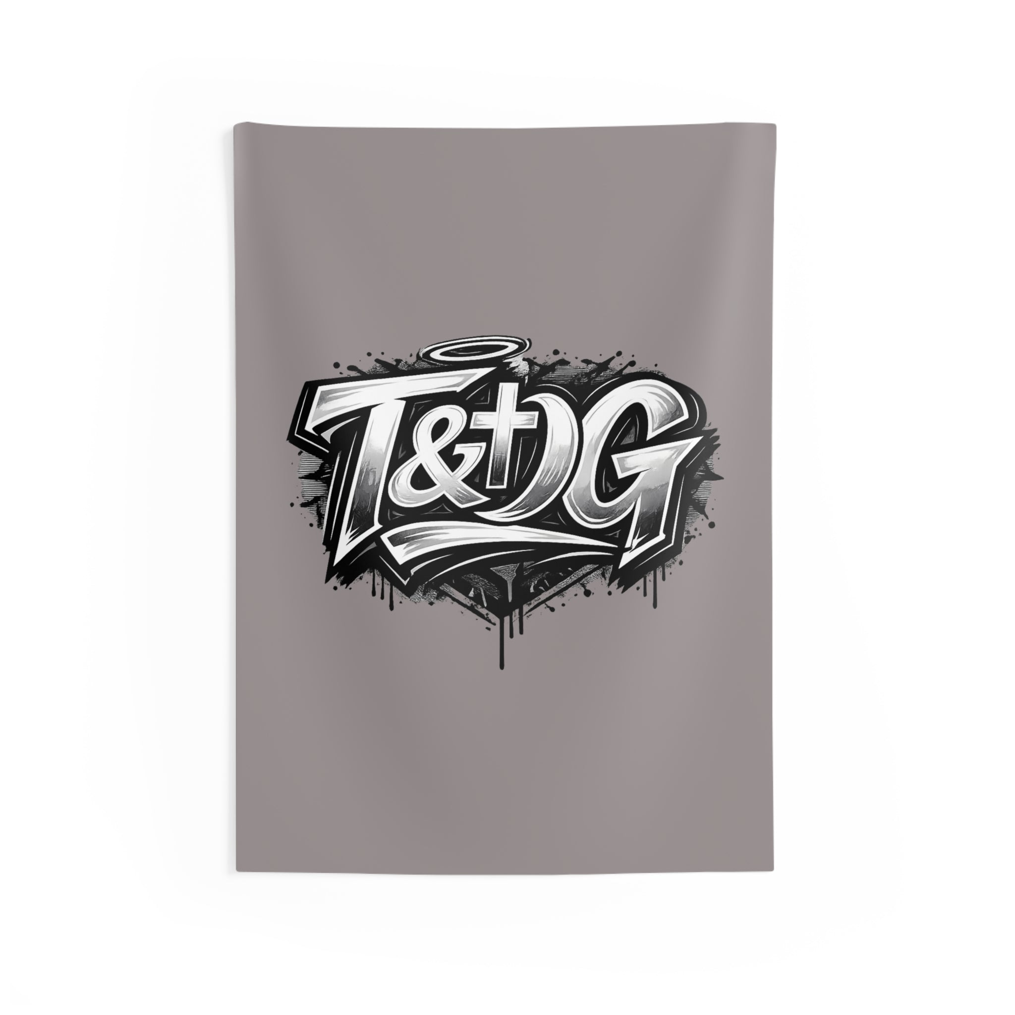 Christian Graffiti Wall Tapestry — 'Walking with Jesus' Prayer & Studio Decor
