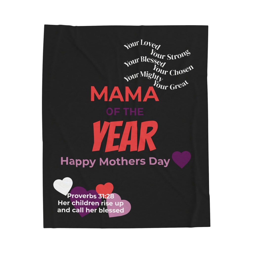 Velveteen Plush Blanket — 'What Moms Deserve' Sentimental Mother's Day Throw